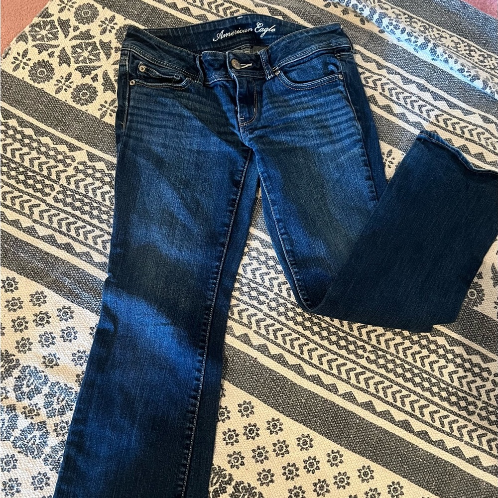Short Slim boot dark wash American eagle jeans